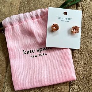 Kate Spade Rose Gold Crystal Studs